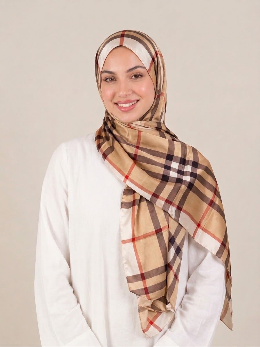 Printed Silk Hijab 2