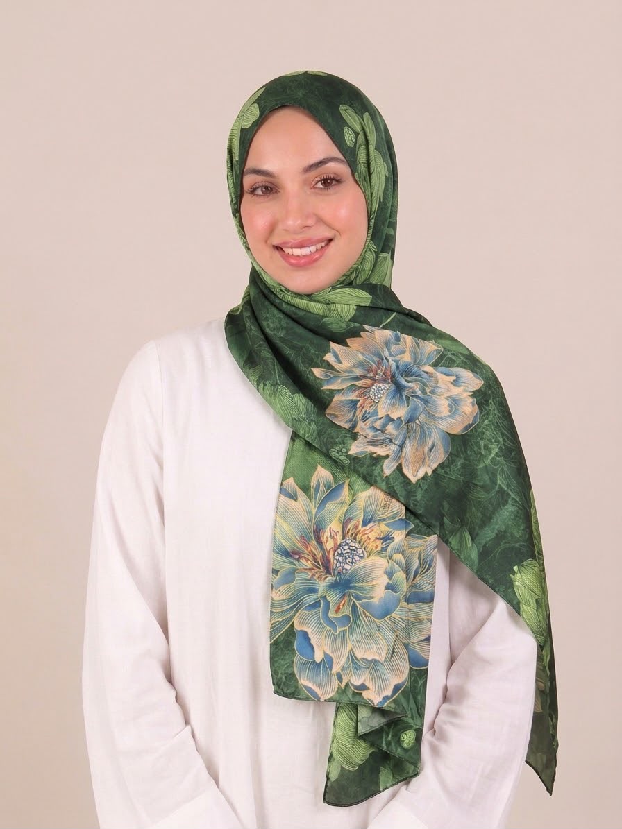 Printed Silk Hijab 3
