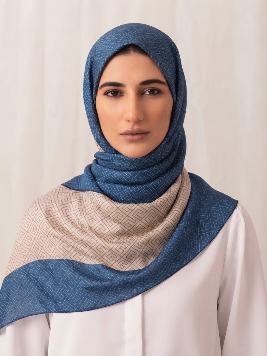 Printed Silk Hijab 5