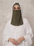 Half Niqab - Olive Green