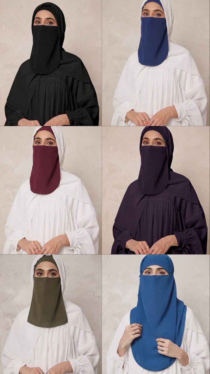 Pack of 6 Half Niqabs